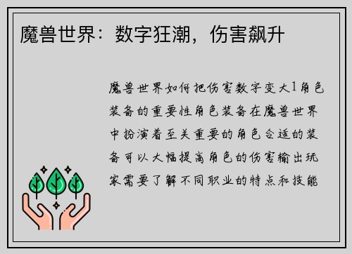 魔兽世界：数字狂潮，伤害飙升